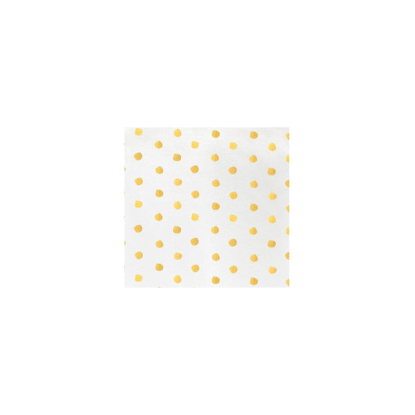 Papersoft Napkins Dot Yellow Cocktail Napkins (Pack of 20) by VIETRI