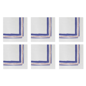 Papersoft Napkins Campagna Blue Cocktail Napkins (Pack of 20) - Set of 6