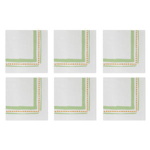 Papersoft Napkins Campagna Green Cocktail Napkins (Pack of 20) - Set of 6