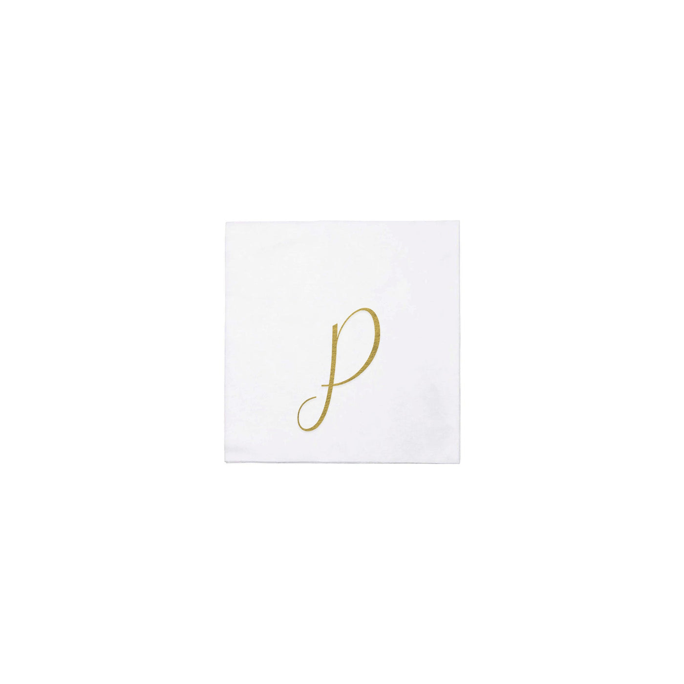 Papersoft Napkins Monogram Cockail Napkins Pack of 20 - P Silver