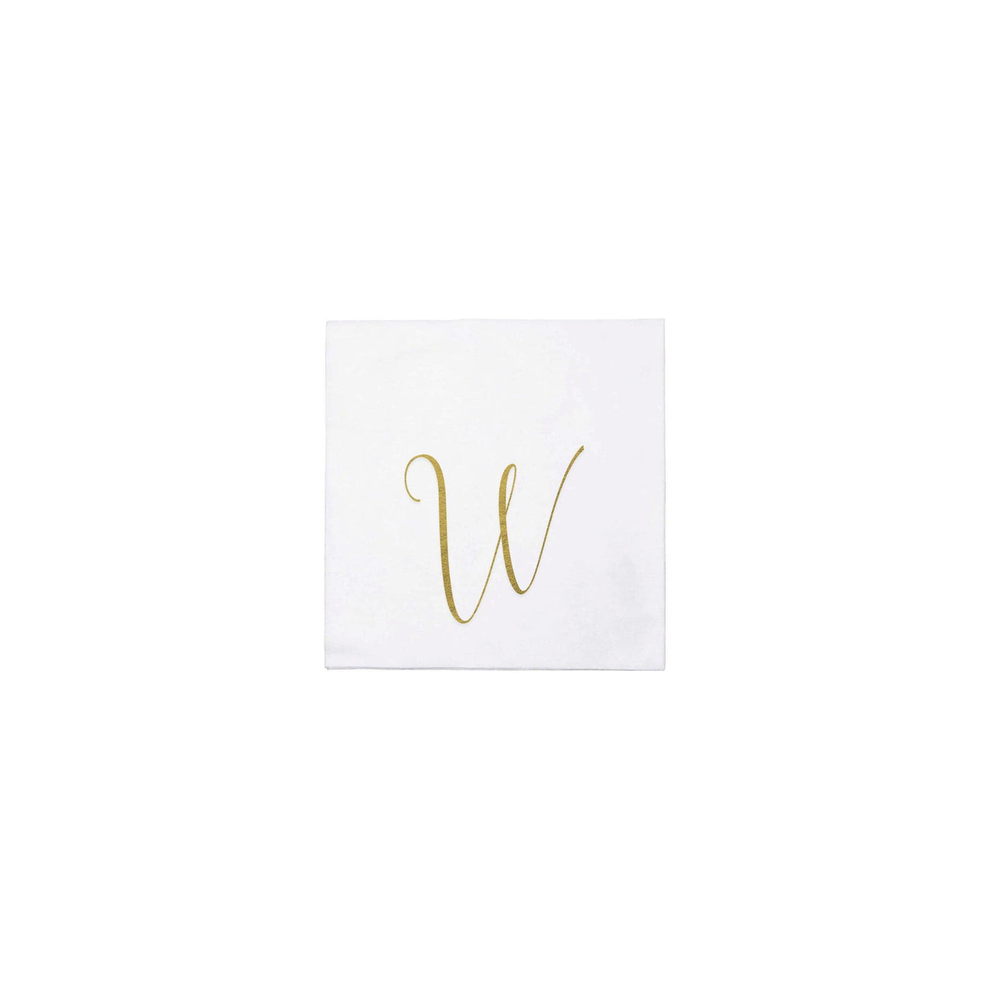 Papersoft Napkins Monogram Cockail Napkins Pack of 20 - W Silver