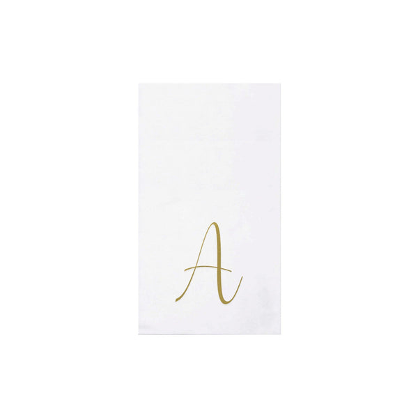 Papersoft Napkins Monogram Guest Towels Pack of 20 - A Silver