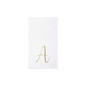 Papersoft Napkins Monogram Guest Towels Pack of 20 - A Silver