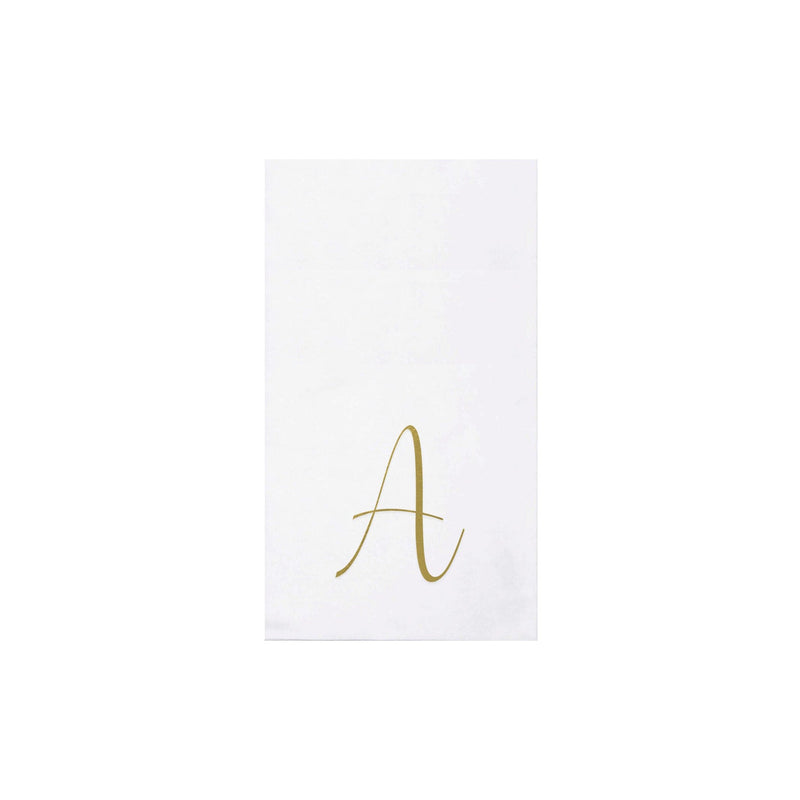 Papersoft Napkins Monogram Guest Towels Pack of 20 - A Silver