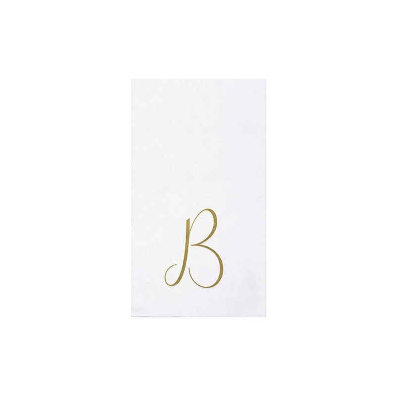 Papersoft Napkins Monogram Guest Towels Pack of 20 - B Silver