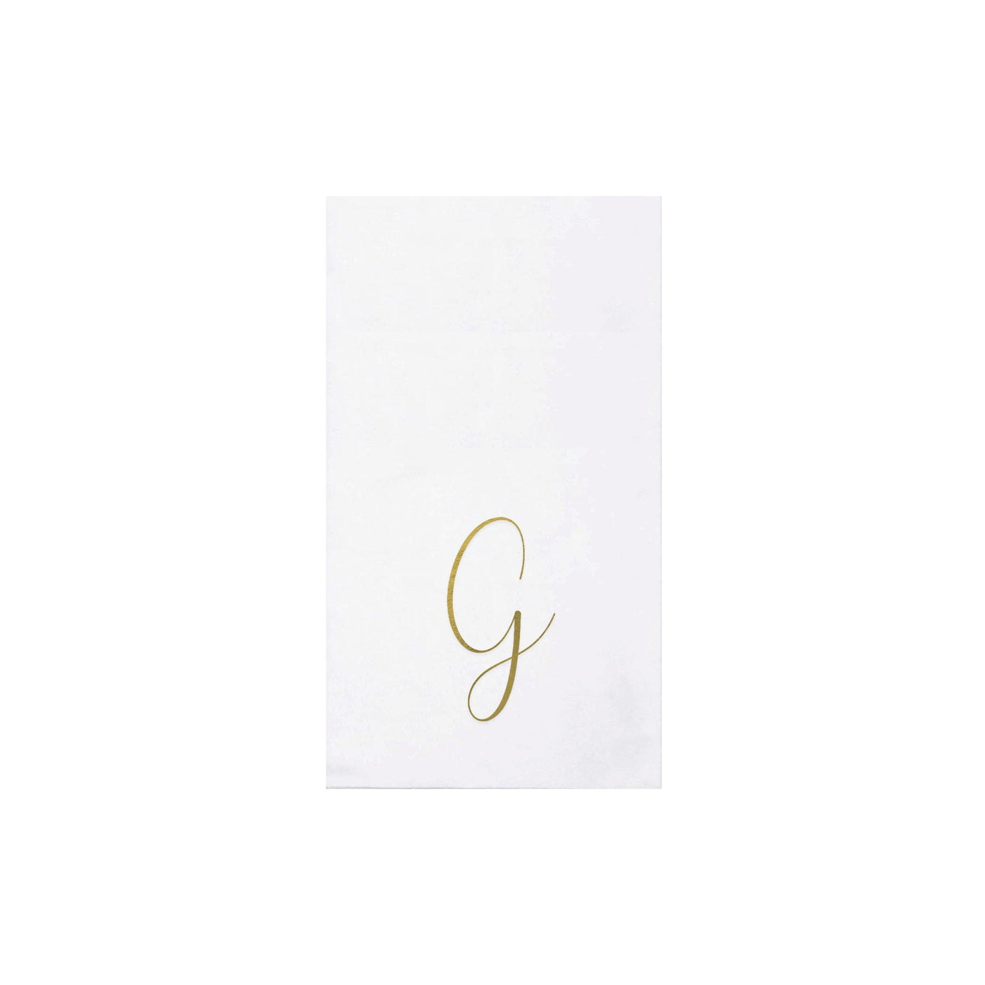 Papersoft Napkins Monogram Guest Towels Pack of 20 - G Silver