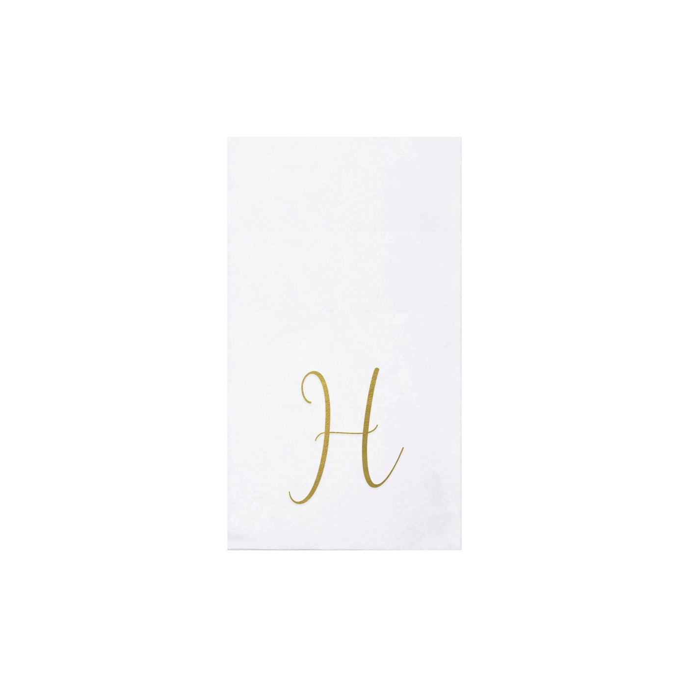 Papersoft Napkins Monogram Guest Towels Pack of 20 - H Silver