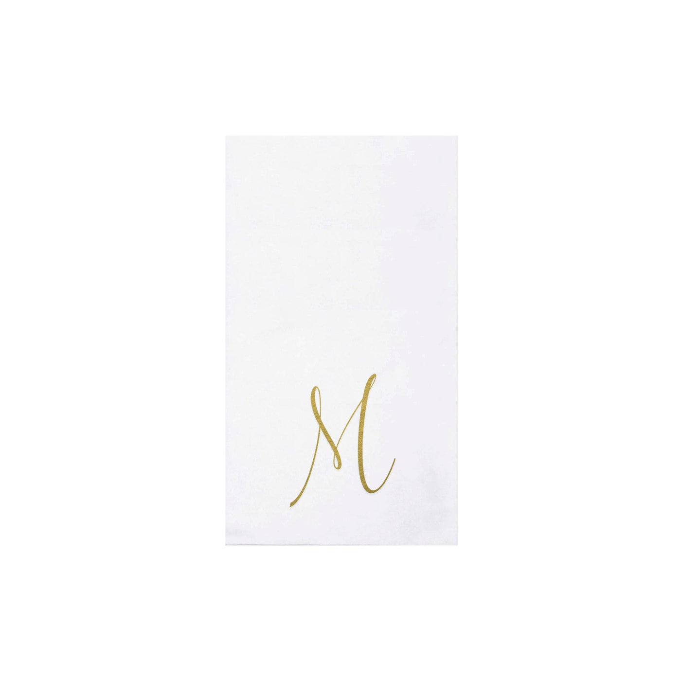 Papersoft Napkins Monogram Guest Towels Pack of 20 - M Silver