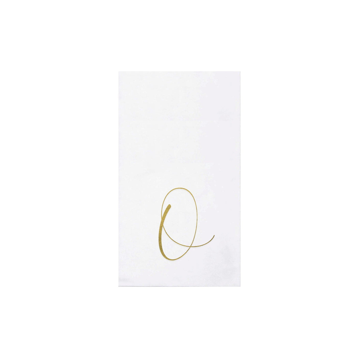 Papersoft Napkins Monogram Guest Towels Pack of 20 - O Silver