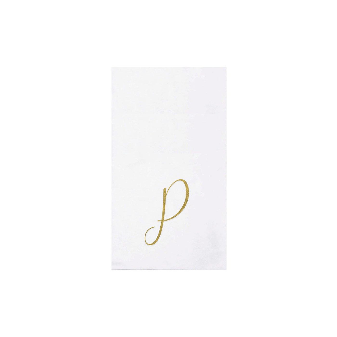 Papersoft Napkins Monogram Guest Towels Pack of 20 - P Silver