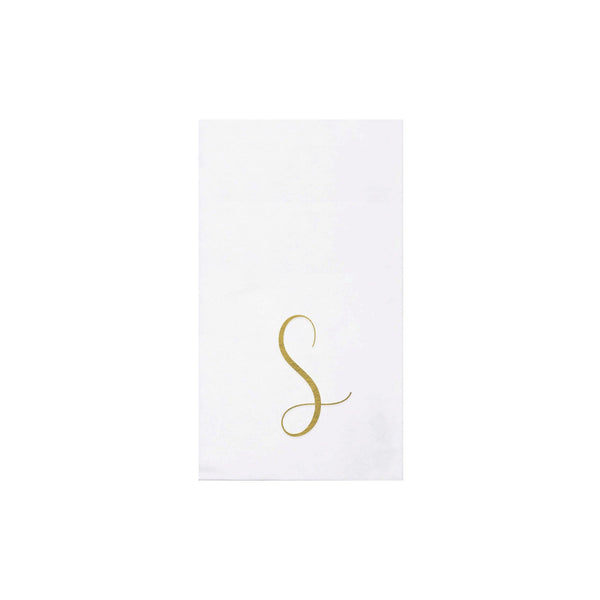 Papersoft Napkins Monogram Guest Towels Pack of 20 - S Silver