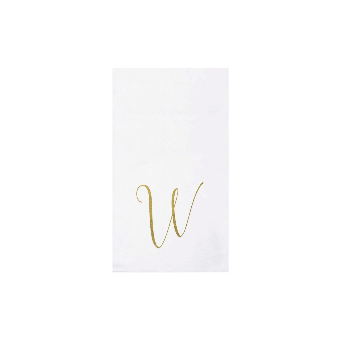 Papersoft Napkins Monogram Guest Towels Pack of 20 - W Silver