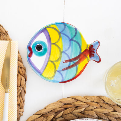 Pesci Colorati Figural Fish Canape Plate