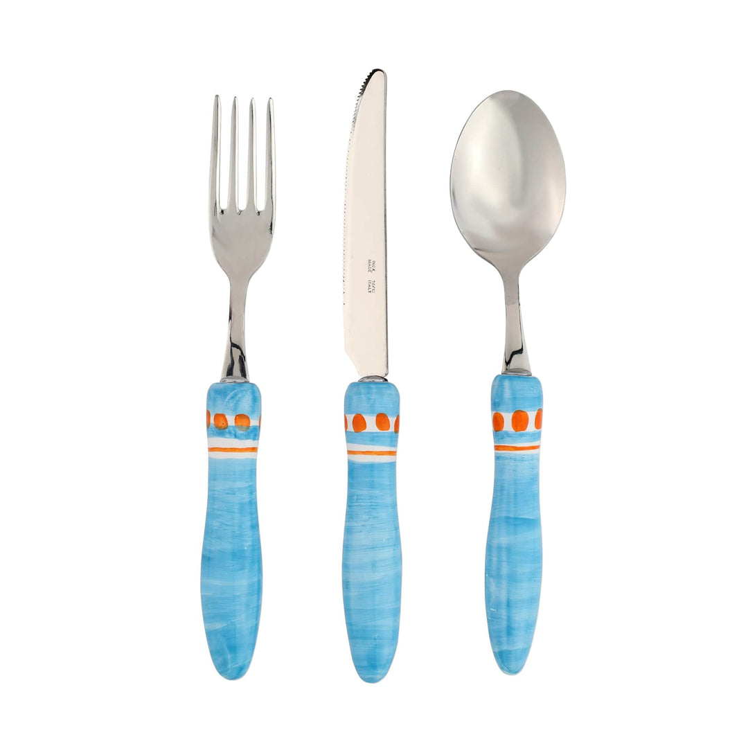 Positano Light Blue Three-Piece Place Setting