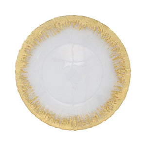 Rufolo Glass Gold Brushstroke Service Plate/Charger