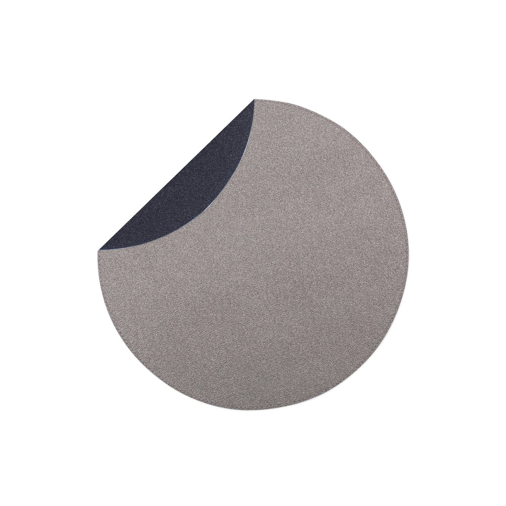 Reversible Placemats Black/Gray Round Placemat by VIETRI