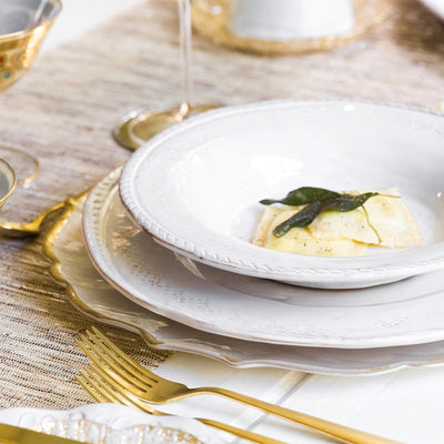 Bellezza Stone White Dinner Plate