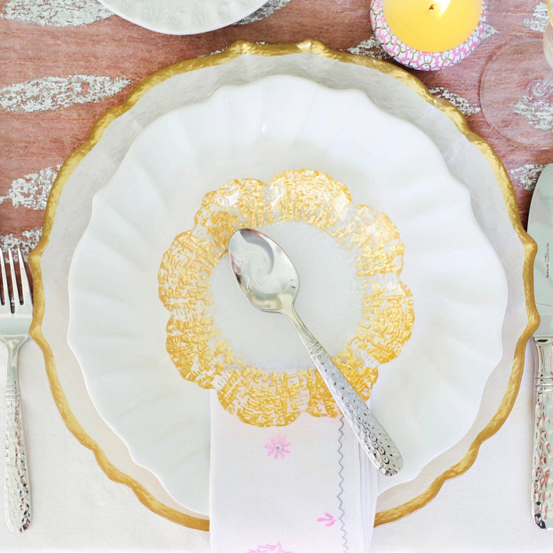 Incanto Stone Ruffle Dinner Plate