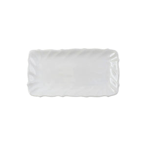 Incanto Stone White Ruffle Rectangular Tray by VIETRI