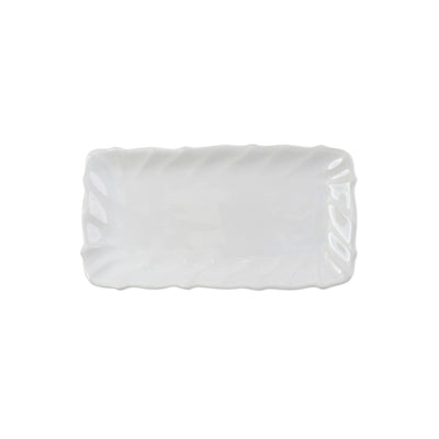 Incanto Stone White Ruffle Rectangular Tray by VIETRI