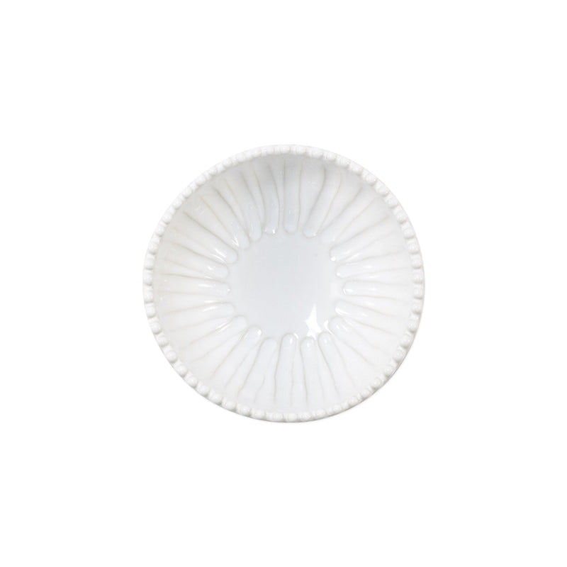 Incanto Stone White Stripe Footed Bowl by VIETRI