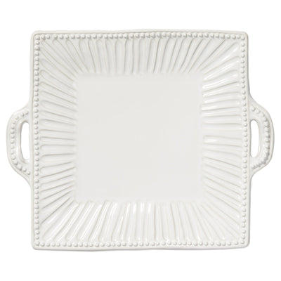 Incanto Stone Stripe Square Handled Platter by VIETRI