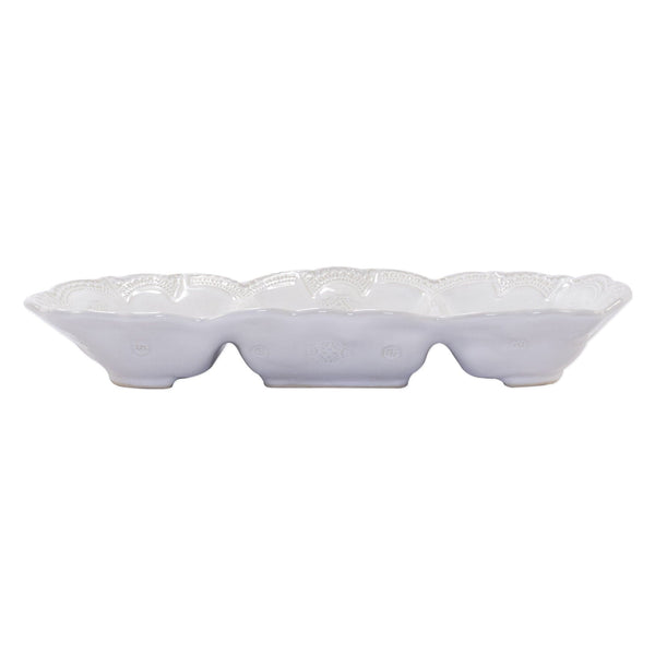 Incanto Stone White Lace Medium Three-Part Server by VIETRI