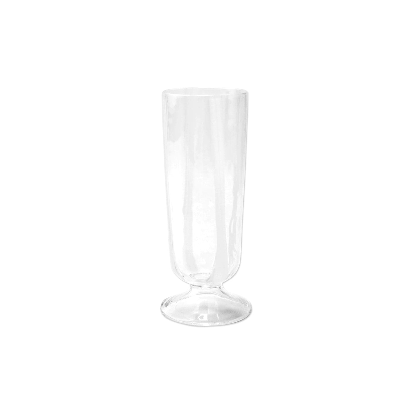 Stripe White Champagne Glass