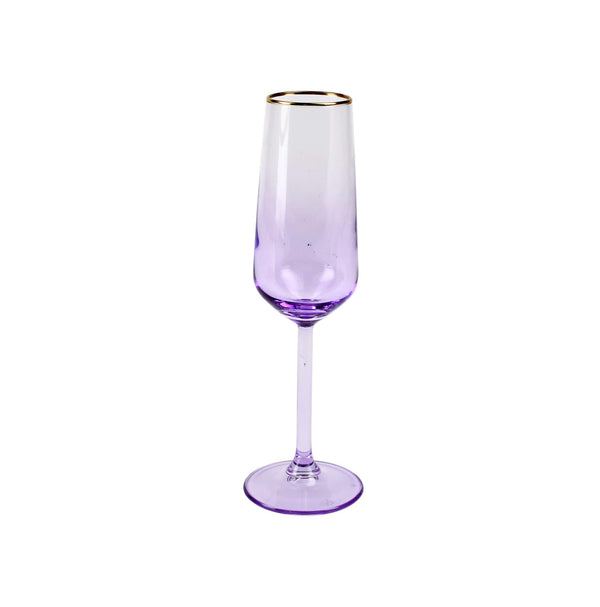 Rainbow Amethyst Champagne Flute