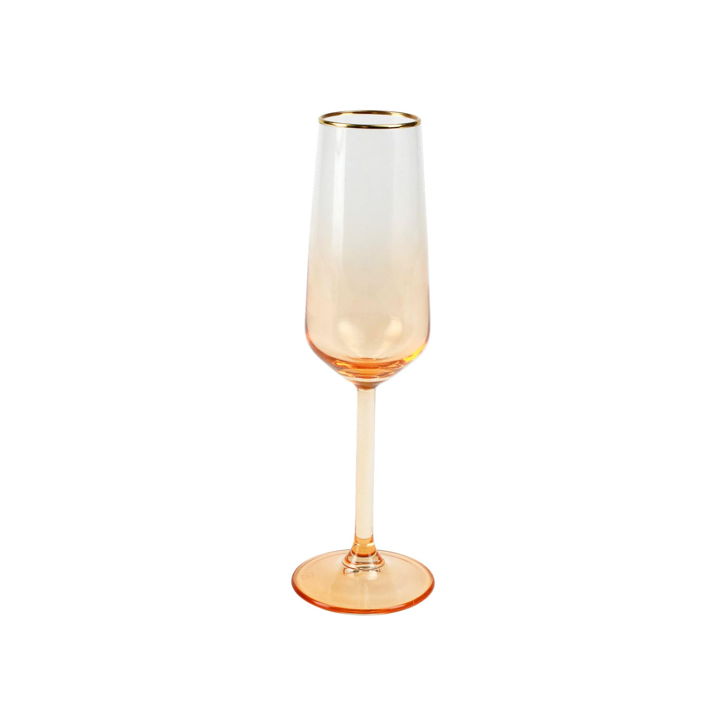 Rainbow Amber Champagne Flute