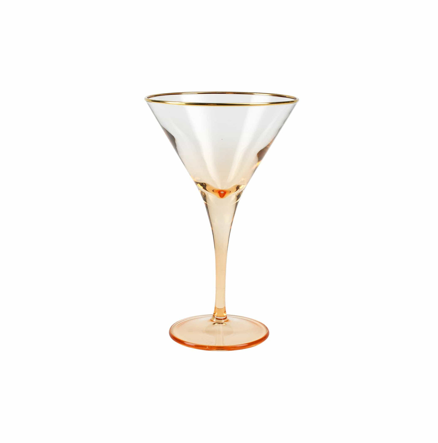 Rainbow Amber Martini Glass