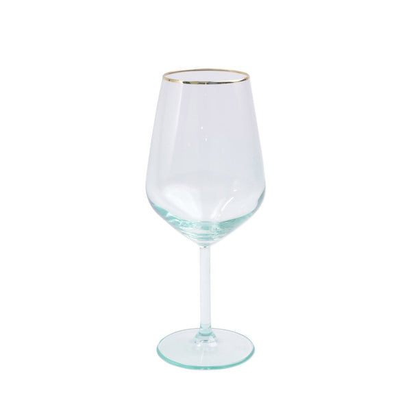 Rainbow Green Wine Glass by VIETRI