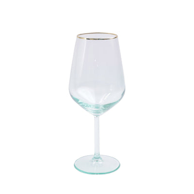 Rainbow Green Wine Glass by VIETRI