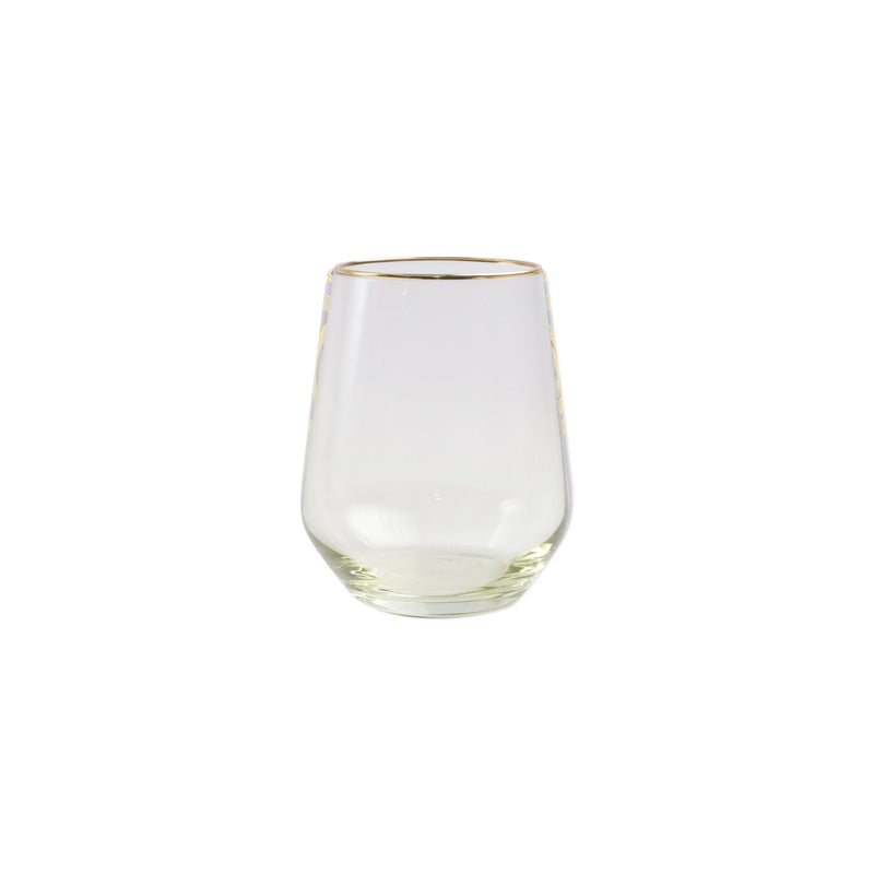 Rainbow Yellow Stemless Wine Glass by VIETRI