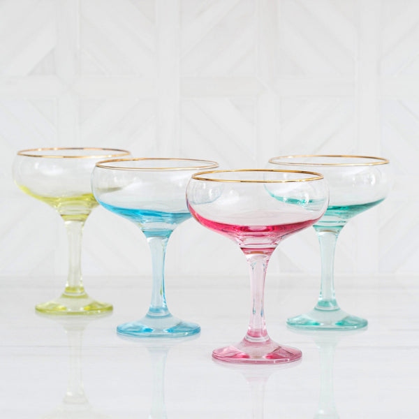 Rainbow Coupe Champagne Glass