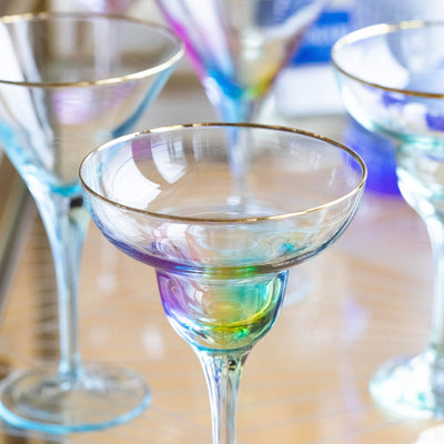 Rainbow Margarita Glass