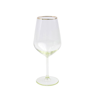 Rainbow Yellow Wine Glass by VIETRI