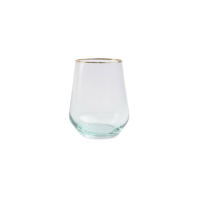 Rainbow Green Stemless Wine Glass by VIETRI