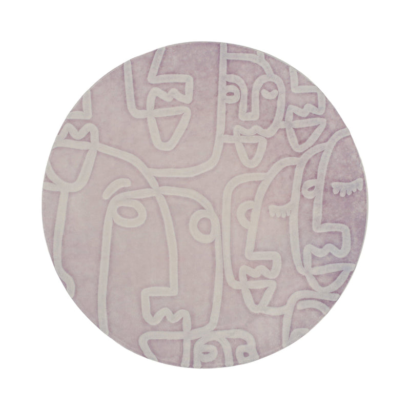 Moda Lilac Faces Round Platter