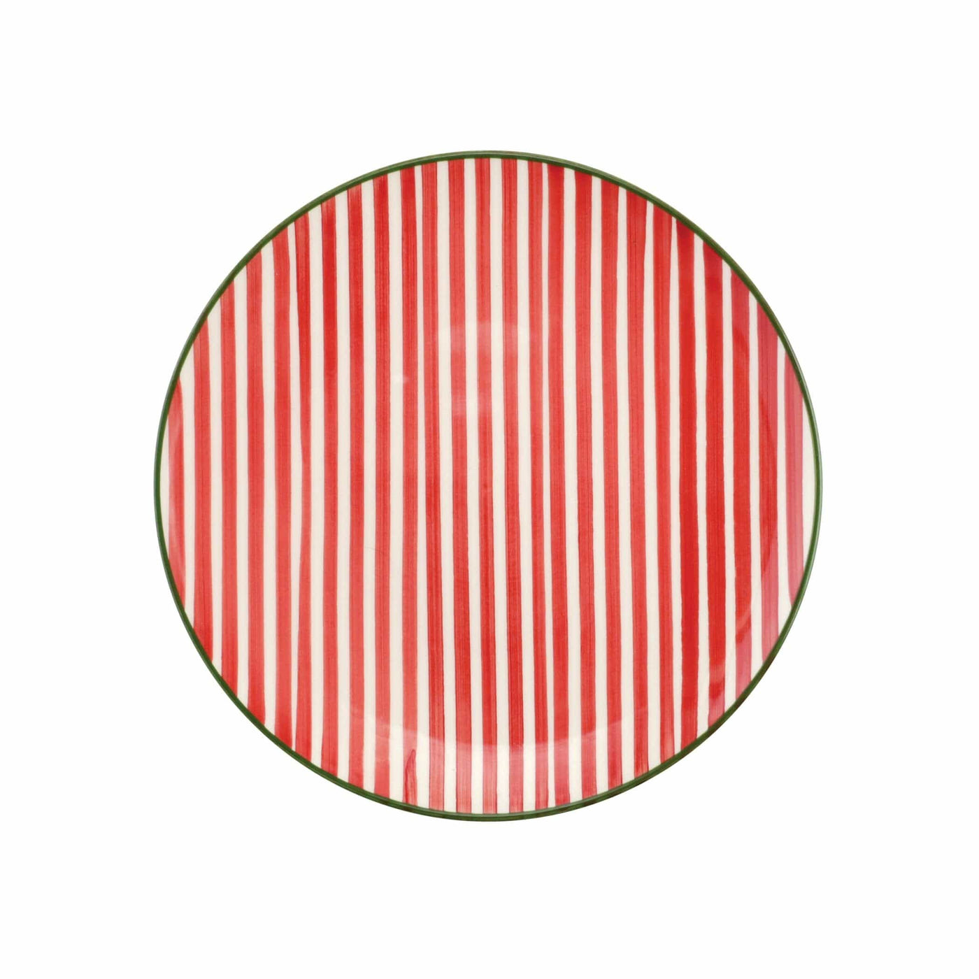 Mistletoe Stripe Salad Plate by VIETRI