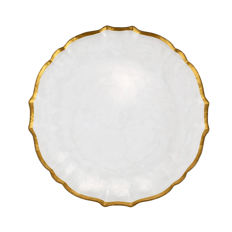 Baroque Glass Clear Dinner Plate