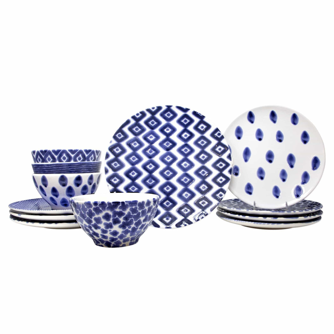 Santorini Assorted 12-Piece Place Setting by VIETRI