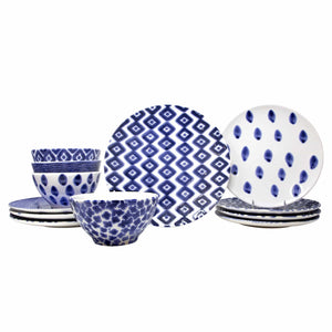 Santorini Assorted 12-Piece Place Setting by VIETRI