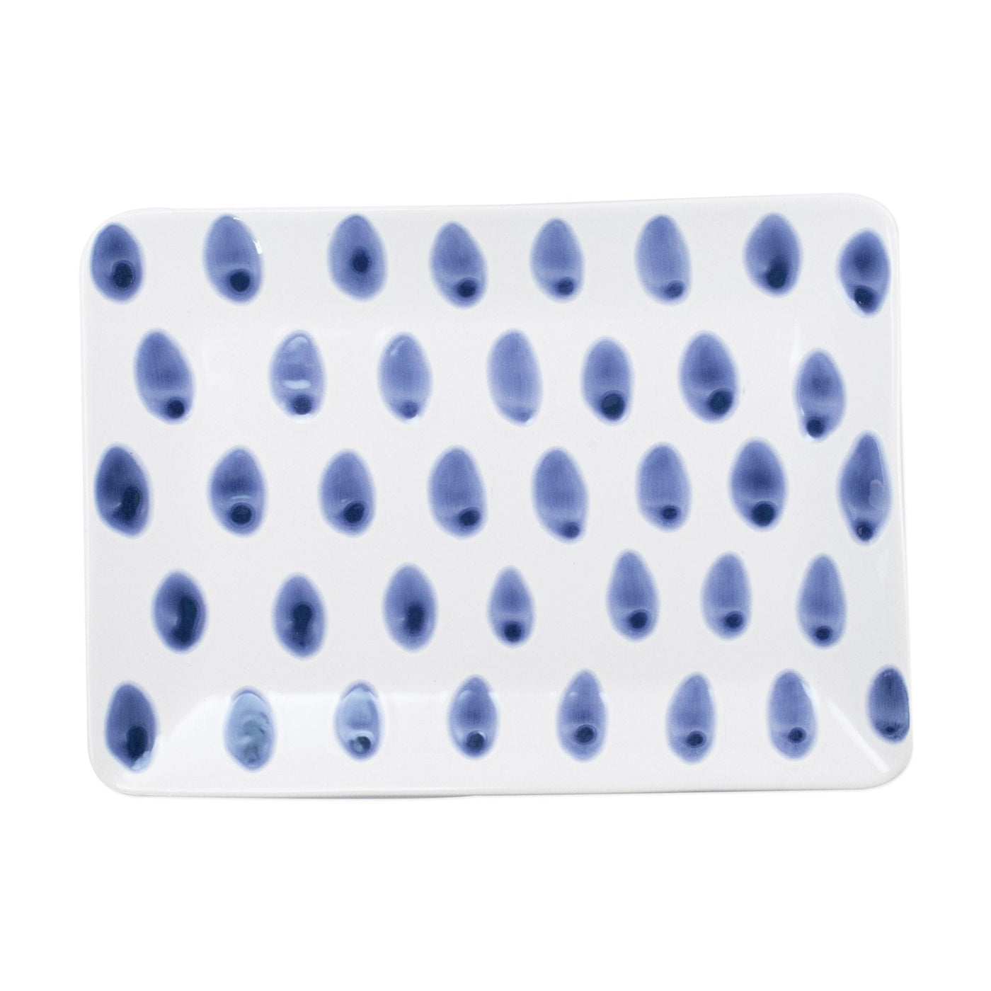 Santorini Dot Small Rectangular Platter by VIETRI