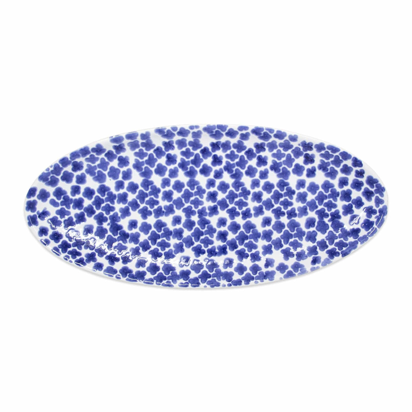 Santorini Flower Narrow Oval Platter by VIETRI