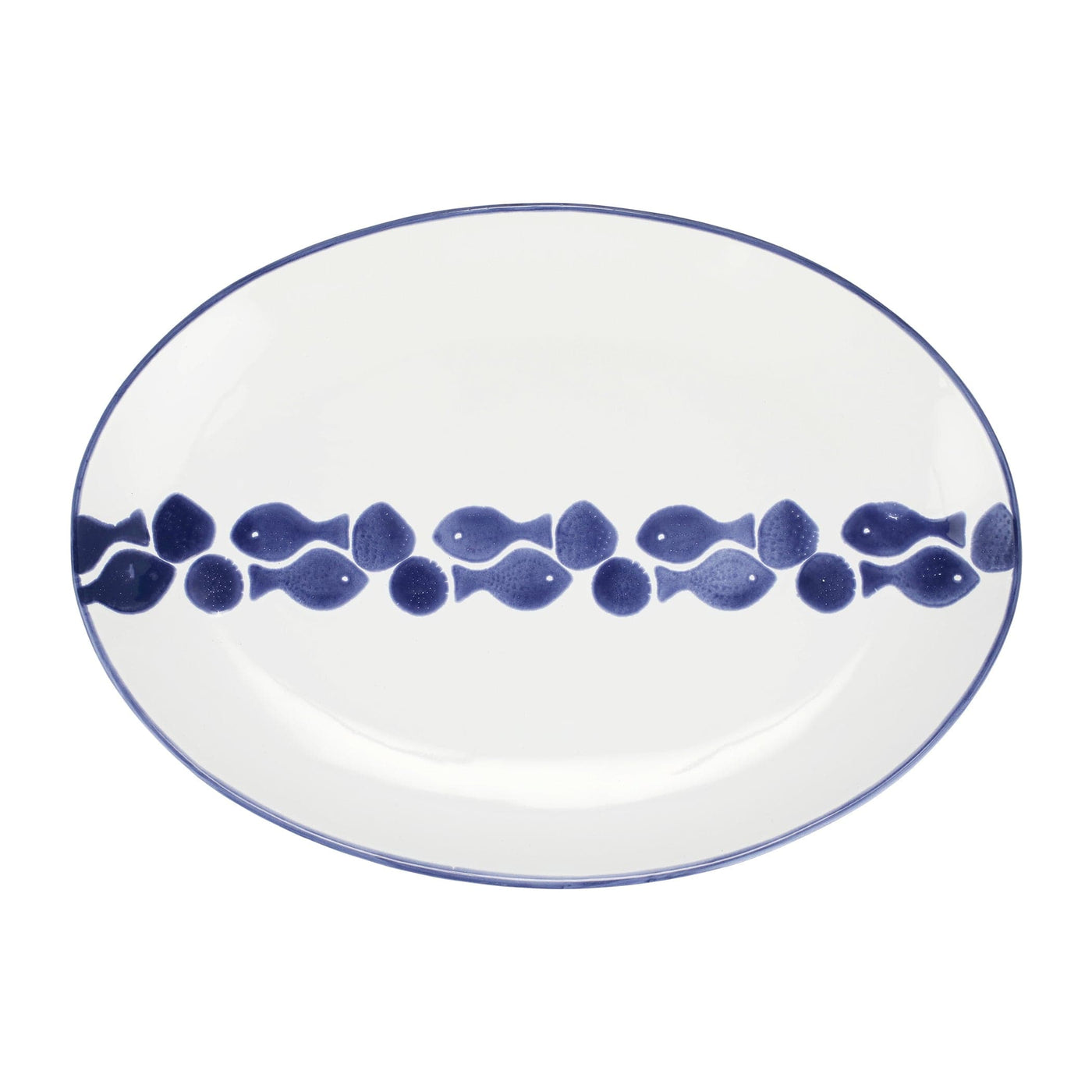 Santorini Fish Large Oval Platter