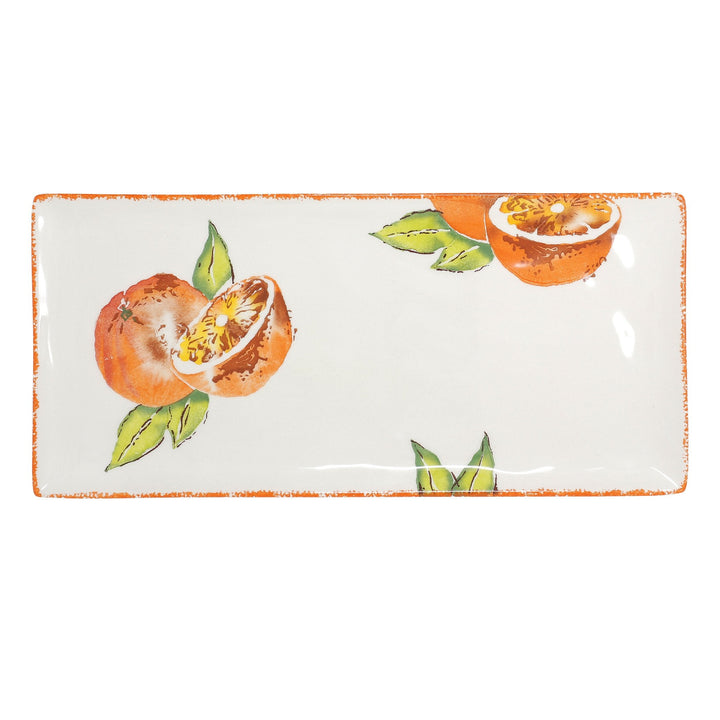 Orange Rectangular Platter by VIETRI