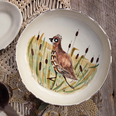 Wildlife Quail Shallow Bowl