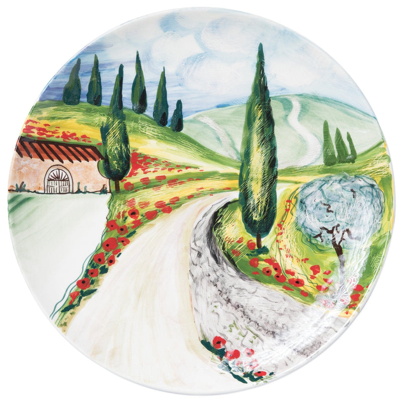 Landscape Wall Plates Vineyard Round Wall Plate by VIETRI