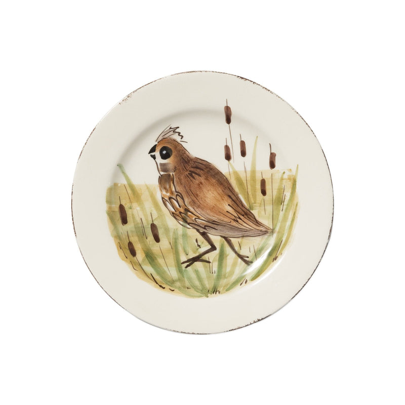 Wildlife Quail Salad Plate by VIETRI